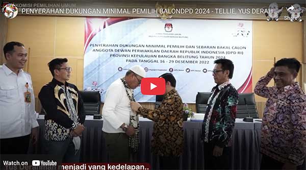 Penyerahan Dukungan Minimal Pemilih untuk Calon DPD